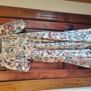 Christy Dawn Floral Maxi Dress - Cream, Red, Blue
